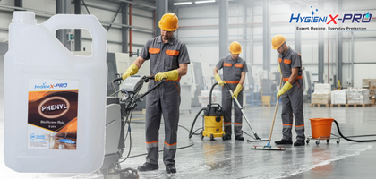 A freshly mopped, shiny floor.